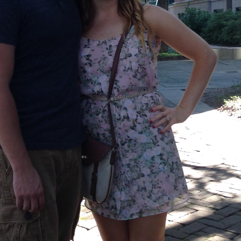 Blush Floral Tank Dress